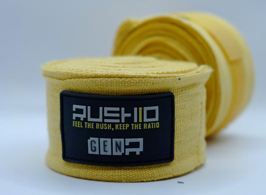 RUSHIO Junior Hand Wraps Dare Collection | Dri-Fit | Energizing Yellow