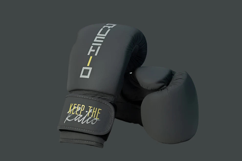 Solid Gray RUSHIO Boxing Gloves