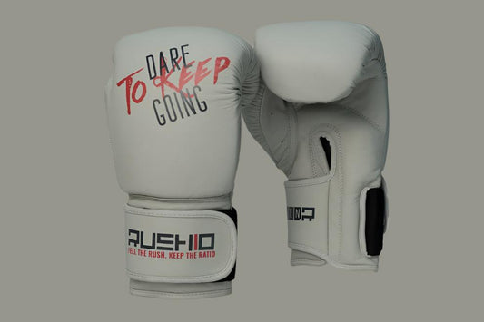 Robust Beige RUSHIO boxing Gloves